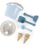 dantoy Wasserspielzeug Dantoy Eimer & Eis Set im Netz, Blau, 8-teilig, 4802
