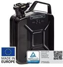 BW Benzinkanister Metall Kraftstoffkanister 5 Liter - Schwarz - RAL 9005 (nach...