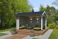 LASITA MAJA Gartenhaus Unterstand/Lounge San Diego, BxT: 445x389 cm, Unterstand /