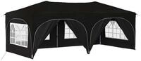 vidaXL Partyzelt Pop-up Partyzelt 575 x 288 x 245 cm Schwarz Oxford-Stoff