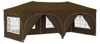 vidaXL Partyzelt Pop-up Partyzelt 575 x 288 x 245 cm Taupe Oxford-Stoff