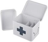 relaxdays Erste-Hilfe-Koffer Medizinbox aus Metall, M