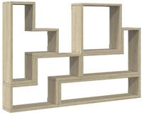 vidaXL Regal Wandregal Sonoma-Eiche 96x12x64 cm Holzwerkstoff, 1-tlg.