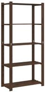 vidaXL Regal, Lagerregal mit 5 B&ouml;den Braun 80x38x170 cm Massivholz Kiefer