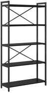 vidaXL B&uuml;cherregal B&uuml;cherregal Schwarz Eichen-Optik 80 x 30 x 155 cm Holzwerkstoff,
