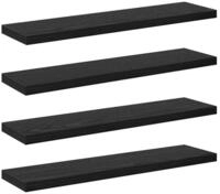 vidaXL B&uuml;cherregal Regalbrett 4 pcs Schwarz 40 x 10 x 1,5 cm Holzwerkstoff,...