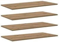 vidaXL B&uuml;cherregal Regalbrett 4 pcs Braun 80 x 40 x 1,5 cm Holzwerkstoff, 4-tlg.