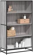 vidaXL B&uuml;cherregal B&uuml;cherregal Grau Sonoma 80,5x35x139 cm Holzwerkstoff,...