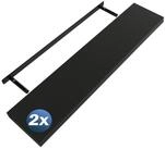 Casaria Wandregal, Schwarz H&auml;ngeregal mit Halterung 15kg Tragkraft K&uuml;che Matt...