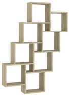 vidaXL Regal W&uuml;rfelregal Sonoma-Eiche 90x15x119 cm Holzwerkstoff, 1-tlg.