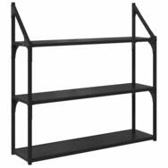 vidaXL Regal Wandregal Schwarz Eichen-Optik 80 x 21 x 78,5 cm Holzwerkstoff, 1-tlg.