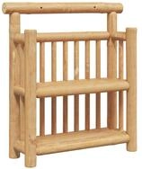 vidaXL Regal Wandregal mit Regal Wandmontiert Natur 40 x 13 x 44 cm Bambus, 1-tlg.
