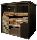 HARVIA Sauna Harvia Fenix 1620S Sauna Saunakabine aus Fichte schwarz Indoor-Sauna