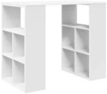 vidaXL Schreibtisch Schreibtisch mit Regal Wei&szlig; 90 x 50 x 75 cm Holzwerkstoff (1-St)