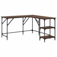 vidaXL Schreibtisch Schreibtisch Braun Eichen-Optik 139x139x75 cm Holzwerkstoff