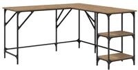 vidaXL Schreibtisch Schreibtisch Artisan-Eiche 139 x 139 x 75 cm Holzwerkstoff...