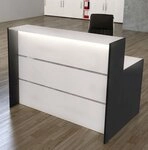 KERKMANN Empfangstheke Linear-Theke Bari BxHxT 140x112x80cm wei&szlig;/anthrazit