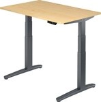 HAMMERBACHER Schreibtisch Sitz-Steh-Schreibtisch elektrisch 120x80cm...