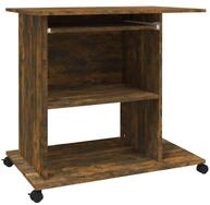 vidaXL Schreibtisch Schreibtisch R&auml;uchereiche 80x50x75 cm Holzwerkstoff