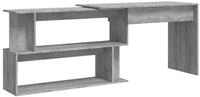 vidaXL Schreibtisch NA Eckschreibtisch Grau Sonoma 200x50x76 cm Spanplatte