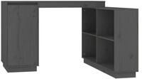 vidaXL Schreibtisch NA Schreibtisch Grau 110x50x75 cm Massivholz Kiefer...
