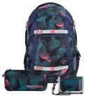 coocazoo Schulranzen Schulrucksack-Set MATE, M&auml;ppchen Geldb&ouml;rse (3-tlg)