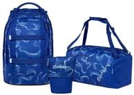Satch Schulranzen Schulrucksack-Set PACK Vibrant Blue 3-teilig (3-teilig),