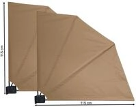 Quick Star Sichtschutzf&auml;cher mit Easy Mount Wandplatte, Blickdicht und...