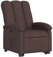 vidaXL Sessel Relaxsessel mit Aufstehhilfe Elektrisch Dunkelbraun Stoff (1-St)