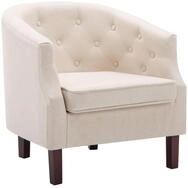 vidaXL Sessel, Loungesessel Beige Stoff