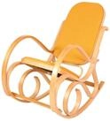 MCW Schaukelstuhl Gallarate, Retro-Design, Stabiles Gestell, Weiche Polsterung,