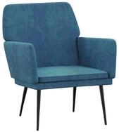 vidaXL Sessel Sessel Blau 62x79x79 cm Samt (1-St)