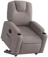 vidaXL Sessel Relaxsessel mit Aufstehhilfe Elektrisch Taupe Stoff (1-St)