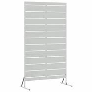 vidaXL Gartenzaun Sichtschutz Grau 100 x 50 x 180 cm Stahl, (1-St)