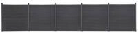 vidaXL Gartenzaun Zaunelement-Set Grau 872x186 cm WPC, (1-St)