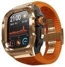 Wigento Smartwatch-Armband Silikon Metall Geh&auml;use f&uuml;r Apple Watch Ultra 2 / 1 49mm,