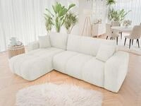 MIRJAN24 Ecksofa Fetrinu Boucle, mit Schlaffunktion und Bettkasten,...