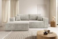 Selsey Ecksofa FARESE MINI, Ecksofa mit Schlaffunktion & Bettkasten, Cord