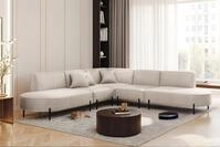 Fun M&ouml;bel Ecksofa Sofa VALENCIA Seite universal in Stoff, Rundumbezug