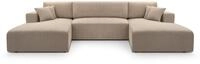 Beautysofa Ecksofa CORSO U mit Schlaffunktion und Bettkasten, Liegefl&auml;che