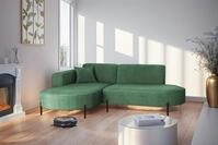 Fun M&ouml;bel Ecksofa Sofa VALENCIA XS in Stoff Noel, Ottomane Links oder Rechts, f&uuml;r