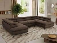 MKS M&Ouml;BEL Ecksofa PABLO U, Set, Wellenfeder, Metallbeine, HR35-Schaum, U-f&ouml;rmige