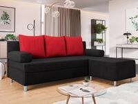 MIRJAN24 Schlafsofa Dover, mit Bettkasten und Schlaffunktion, Chromf&uuml;&szlig;e,