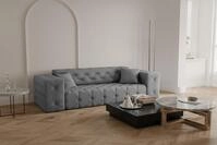 Fun M&ouml;bel Sofa Sofa Designersofa CHANTAL 3-Sitzer in Stoff Opera Velvet