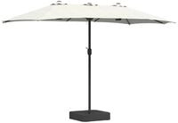 vidaXL Sonnenschirm Garten-Sonnenschirm Sand 385 x 209 x 244 cm Polyester und Stahl