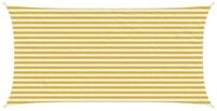 vidaXL Sonnensegel Sonnensegel Gelb und Wei&szlig; 2,5 x 4,5 m HDPE, (1-tlg)