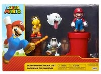 Super Mario Actionfigur Nintendo Super Mario 5er Figuren Set Dungeon Diorama,...