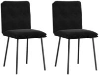vidaXL Esszimmerstuhl Esszimmerst&uuml;hle 2 Stk. Schwarz Samt (2 St)