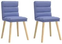 vidaXL Esszimmerstuhl Esszimmerst&uuml;hle 2 Stk. Jeansblau Stoff (2 St)