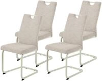 HELA Freischwinger TIVOLI (Set, 4 St), Freischwinger, Gestell Perlwei&szlig;, mit Griff,
